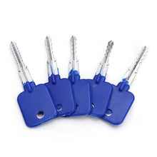 5 Pcs Tools Locksmith Lock Repairing Try-Out Keys Set for Cross Lock