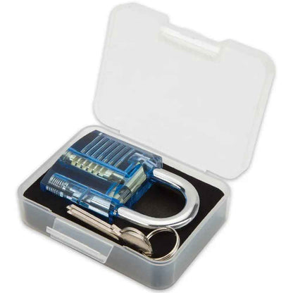 Blue Lock Pick Kit and Pro Practice Lock for Beginners