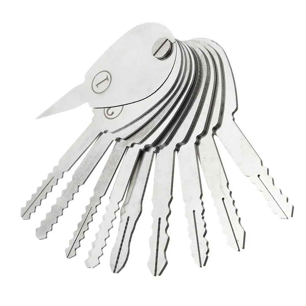 20 PSC Foldable Double Sided Car Lock Pick Keys