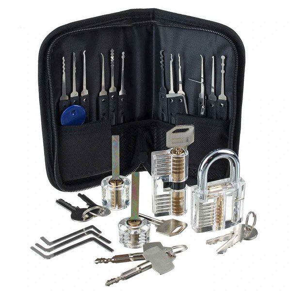 Locksmith Practice Lock and Lockpick Tool Kit