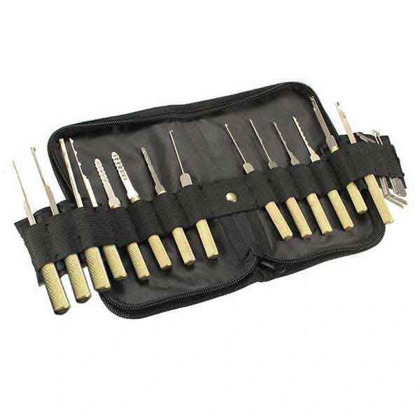 18 Pcs Dimple Lock Pick Tools Combination Set