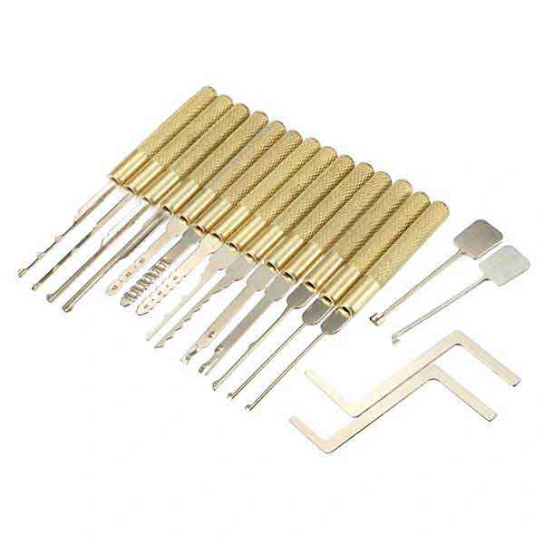 18 Pcs Dimple Lock Pick Tools Combination Set