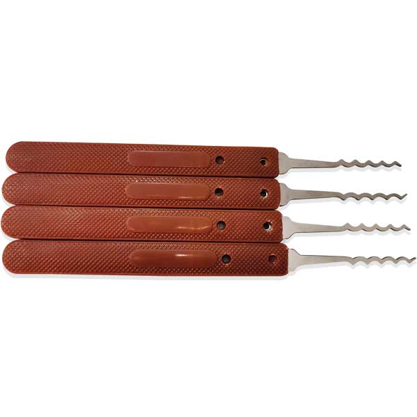 Lock Pick Set 4 Piece Wonder Waves Pro Rake Set