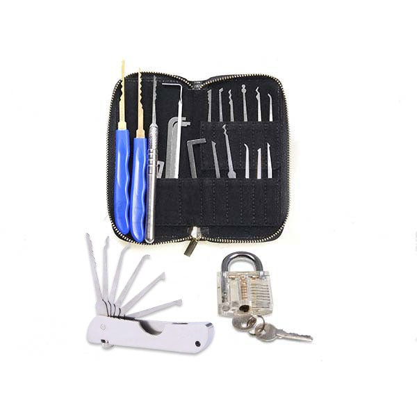 Lock Picking Set 21 Pcs with Padlock and Jackknife Lock Pick Sets