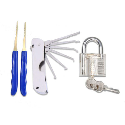 Lock Picking Set 21 Pcs with Padlock and Jackknife Lock Pick Sets