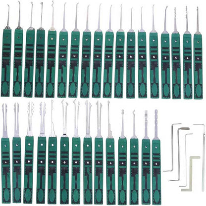 32 Pieces Lock Pick Tools Set with 7 Pieces Transparent Practice Lock