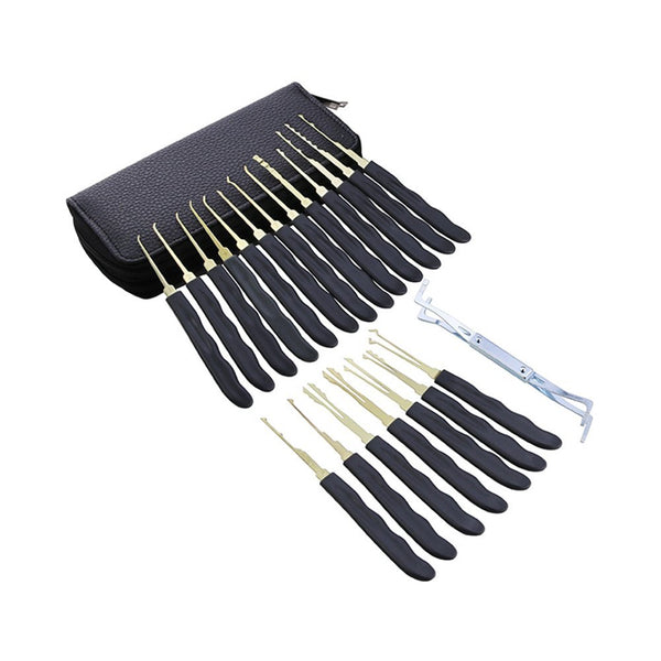 40 Pieces Lock Picking Set with 24 Pieces Lock Picks Set, 10 Pieces Car Jiggler Keys, 5 Pieces Credit Card