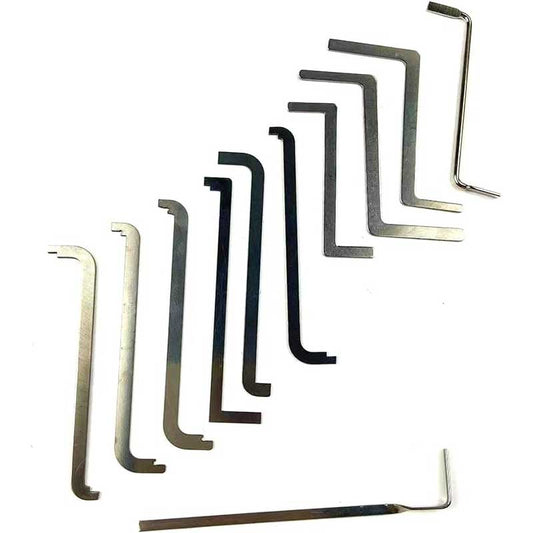 11 Pieces Lock Pick Tension Wrench Set, Locksmith Pick Push Rod Kit