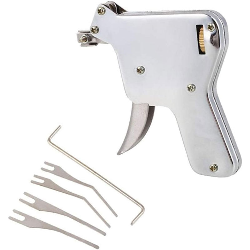 Lock Pick Gun Set with 12 Pieces Broken Key Extractor Set and 5 Pieces Tension Wrench