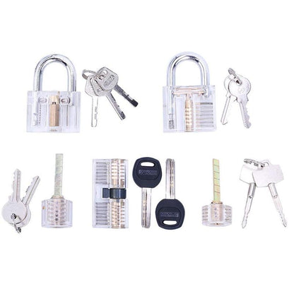 5 Piece Clear Locks Practice Locks for Lockpicking