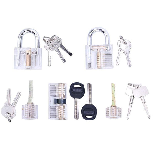 5 Piece Clear Locks Practice Locks for Lockpicking