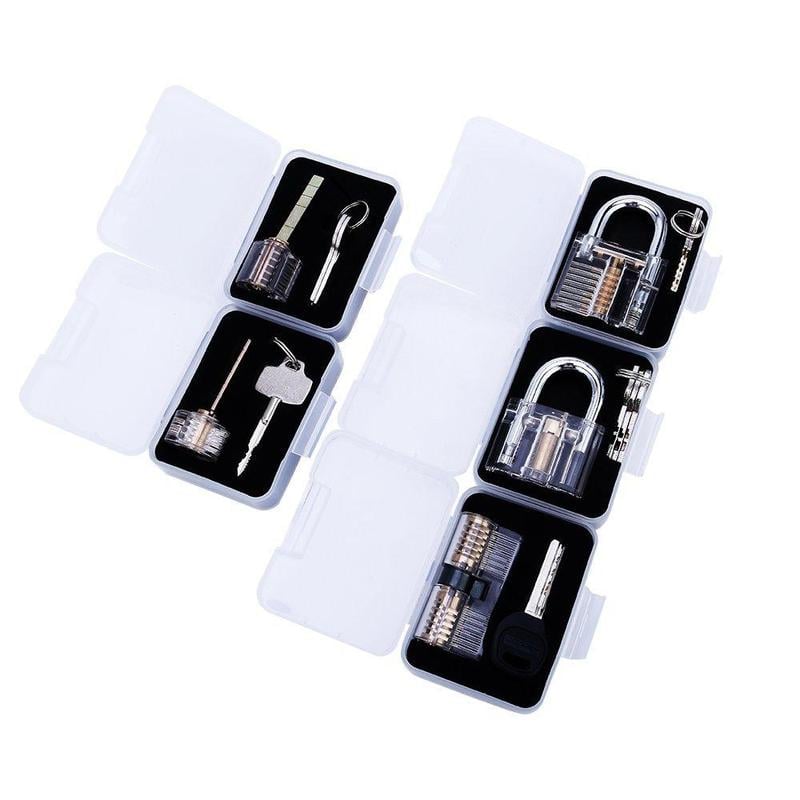 5 Piece Clear Locks Practice Locks for Lockpicking