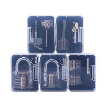 5 Piece Clear Locks Practice Locks for Lockpicking