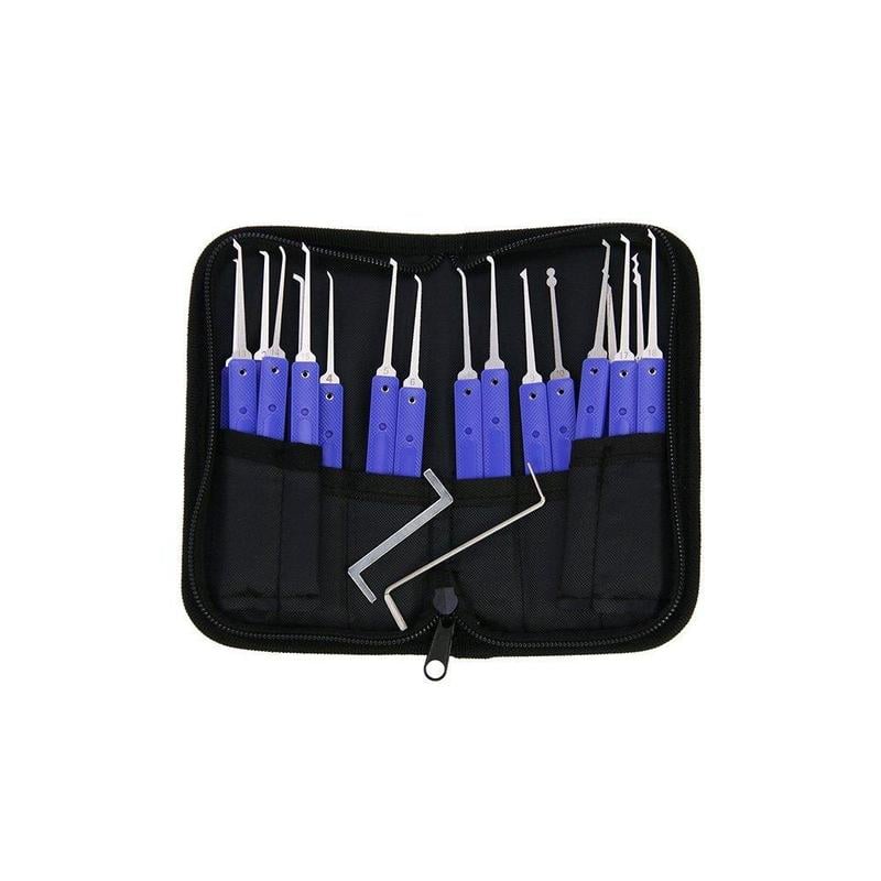 KLOM 18 Pieces Lock Pick Set Locksmith Lockpicking Kit Tool