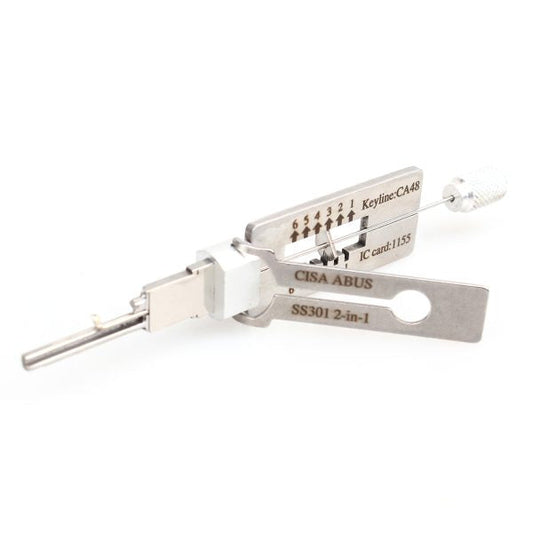 Lishi Style CISA & ABUS 2 in 1 Decoder and Pick