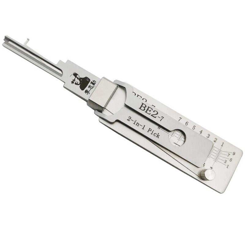 Original Lishi BE2-7 Lock Pick 2 in 1 Pick & Decoder for 7 Pin SFIC Cylinders