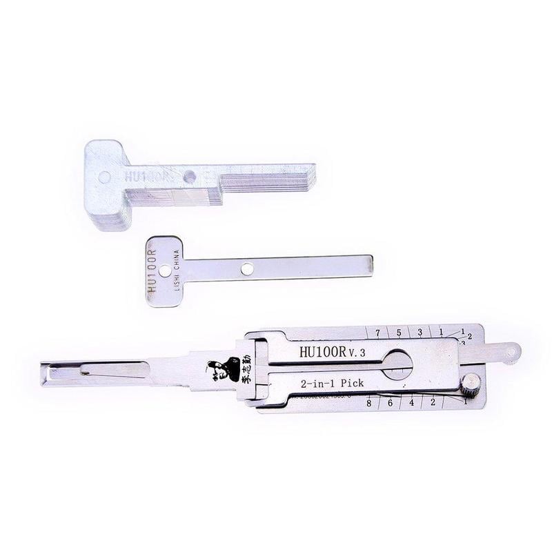 Original Automotive Lishi HU100R Lock Pick 2 in 1 Decoder and Pick