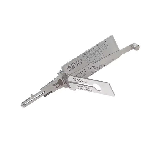 Original Lishi NSN14 Lock Pick 2 in 1 Decoder and Pick