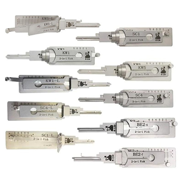 Lishi Lock Pick Residential Tools KW1/KW1-L/KW5/KW5-L/SC1/SC1-L/SC4/SC4-L/BE2-6/BE2-7