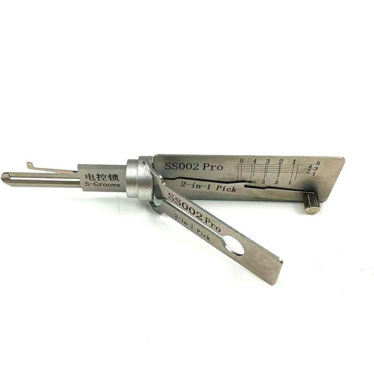 Original Lishi SS002 Pro 2 in 1 Lock Pick Tool and Decoder for S-Groove Door Lock