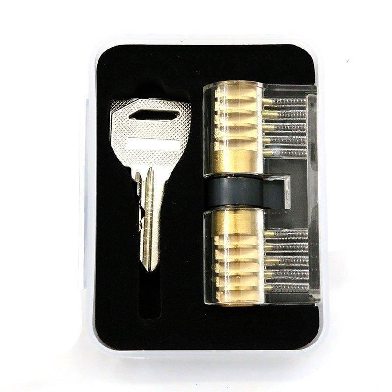 5 Pin Double-Sided Transparent Cylinder Practice Lock