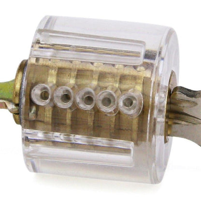 5 Pin Transparent Rim Cylinder Practice Lock