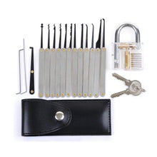 12 Piece Lock Pick Set with Transparent Practice Lock