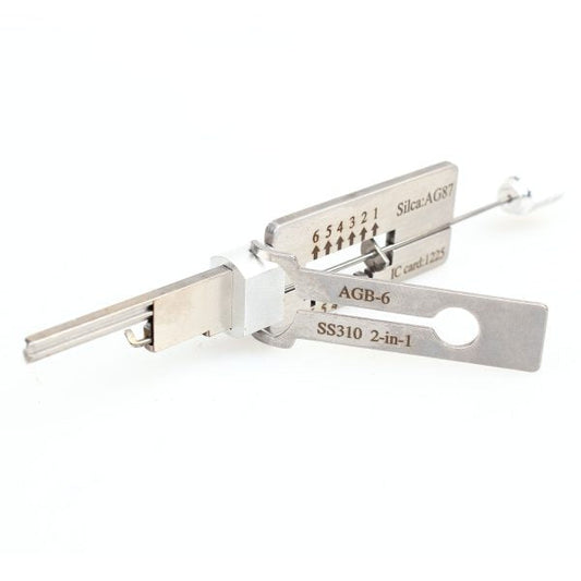 Lishi Style AGB 2 in 1 Decoder and Pick for AGB Locks Cylinders