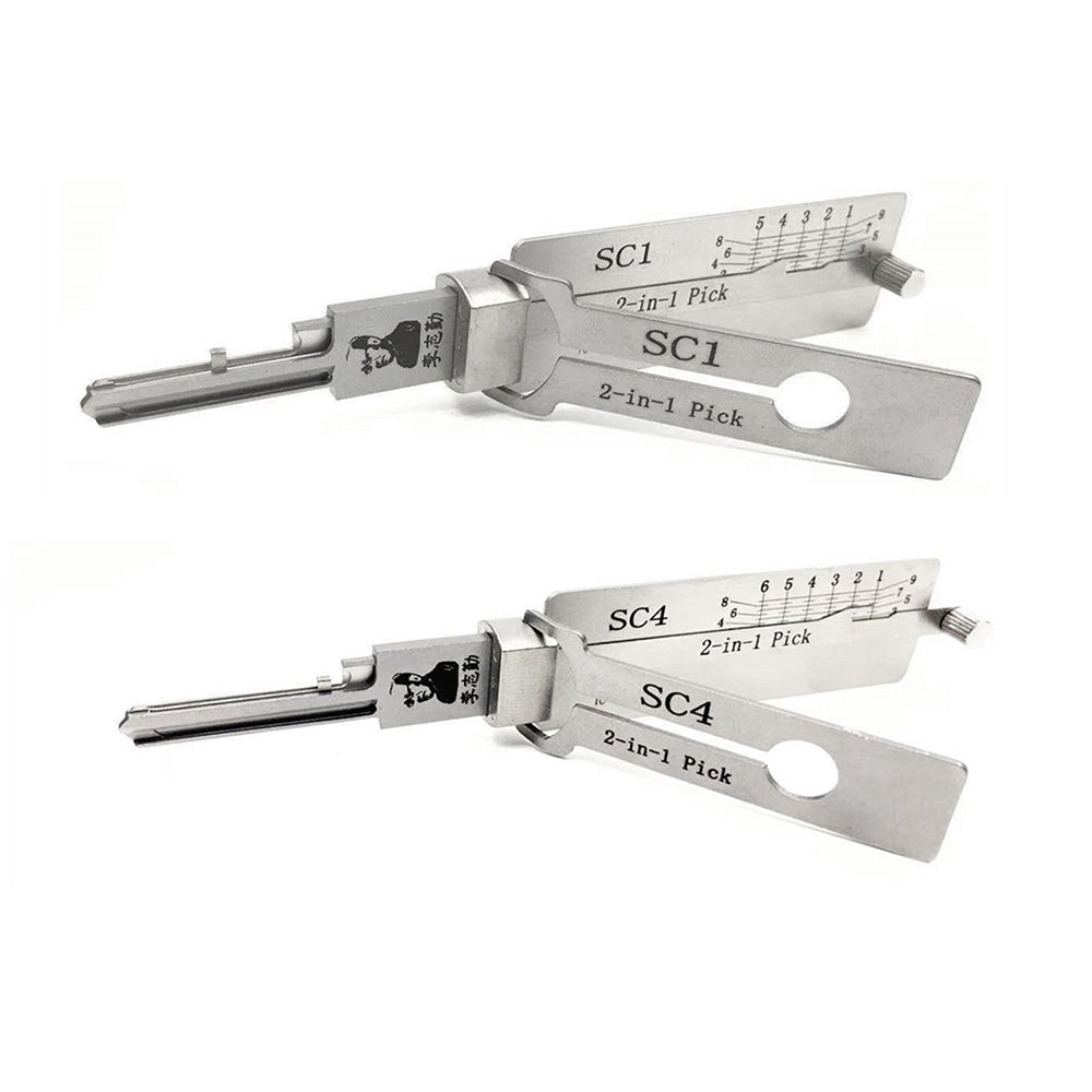 Original Lishi SC4 Lock Pick 2-in-1 Pick for 6-Pin Schlage Keyway